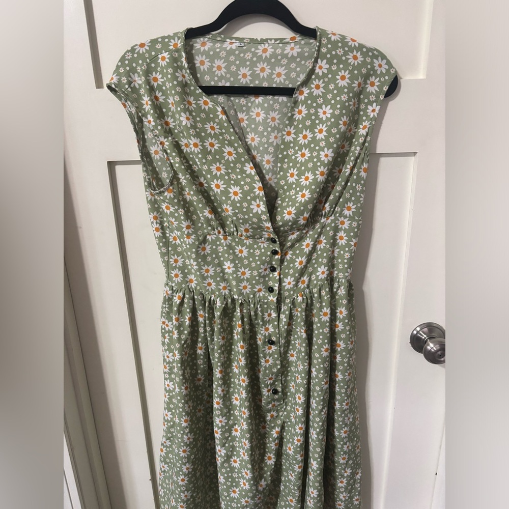 Floral Green Dress